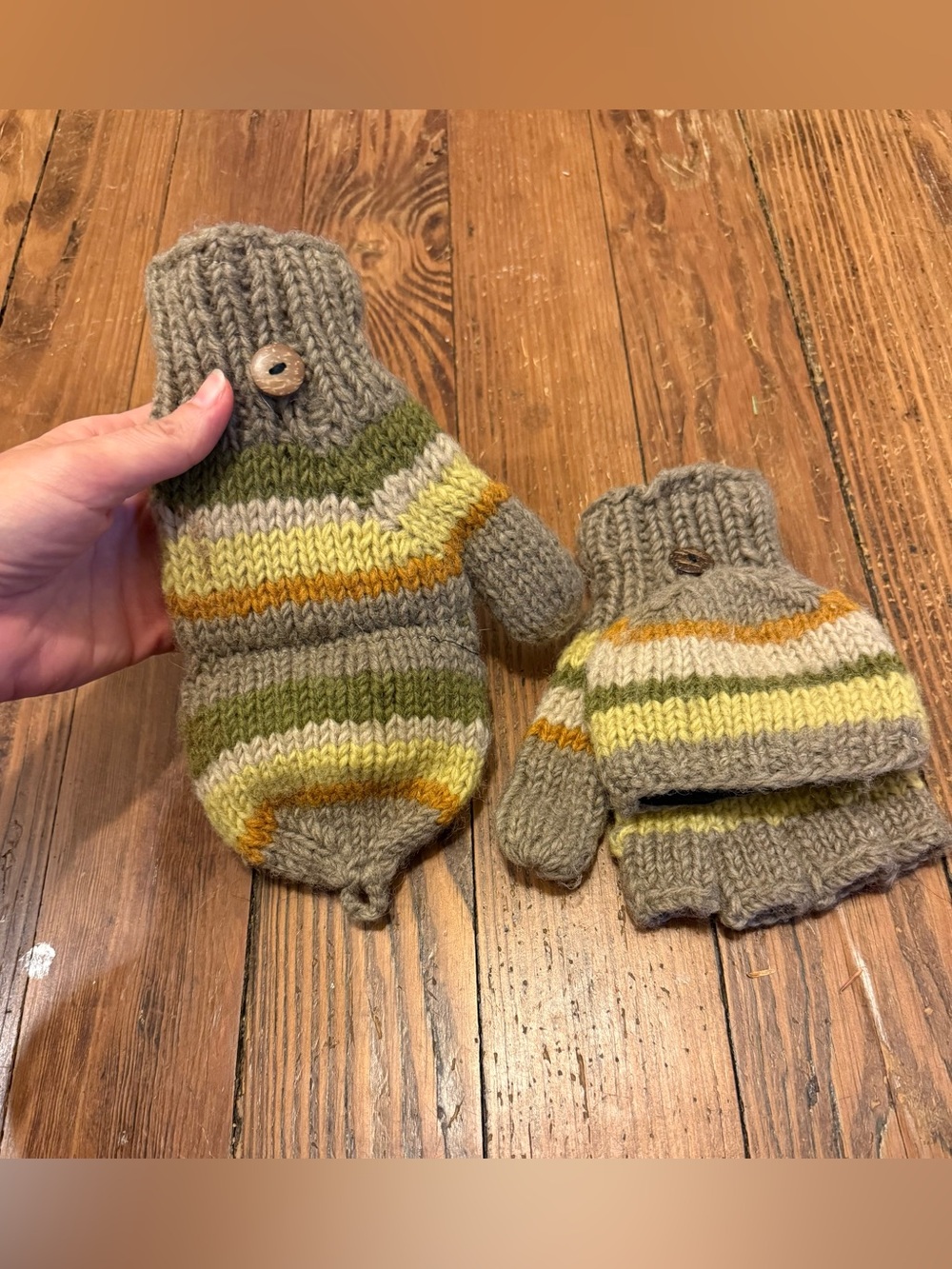 Adult Convertible Fleeced Lined Mittens